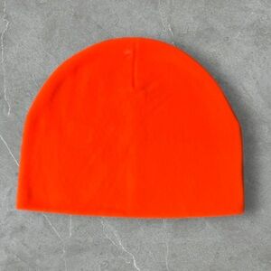 $10 Add-on 🆕High Visibility Bright Orange Fleece Beanie